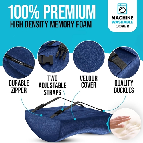 XL Memory Foam Office Chair Cushion With Lumbar Support - Image 2