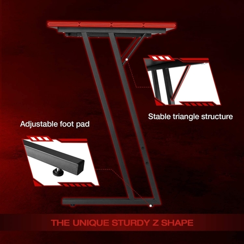 L Shaped Gaming Desk With Monitor Riser 51 Inch Corner Desk - Image 4