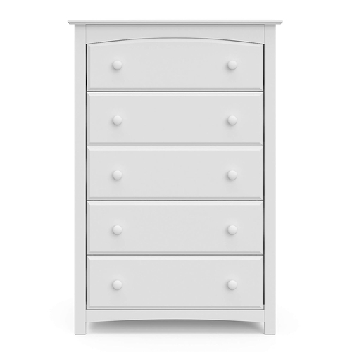 White Storkcraft Kenton 5 Drawer Dresser For Nursery - Image 4