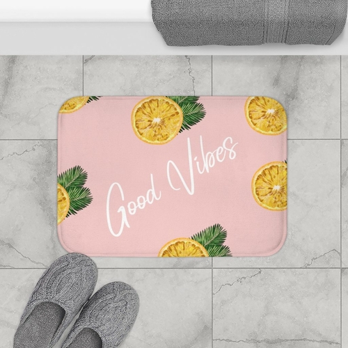 Good Vibes Lemon Bath Mat - Image 2