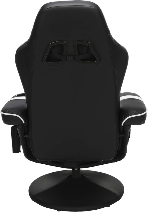 White Gaming Recliner Cupholder And Adjustable Footrest - Image 5