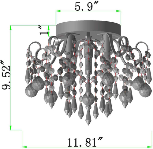 Small Gold Crystal Chandelier Three Light G9 Modern Design - Image 2