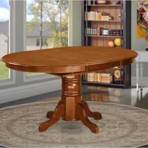Oval Dining Table 42x60 Inch Butterfly Leaf Finish
