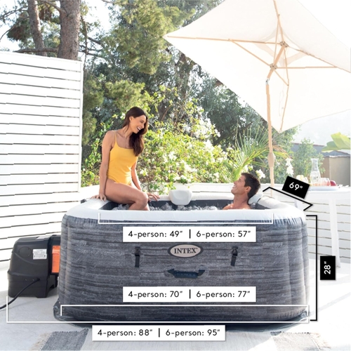 Purespa Plus Greystone 4-Person Inflatable Hot Tub with Jets - Image 4