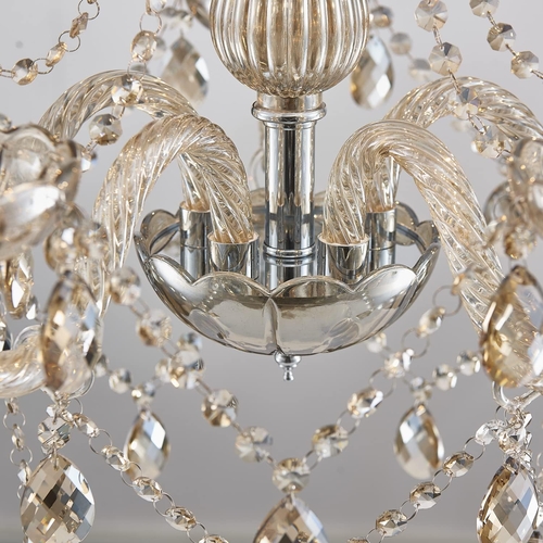 Champagne Crystal Chandelier 5 Light Modern Bedroom - Image 6