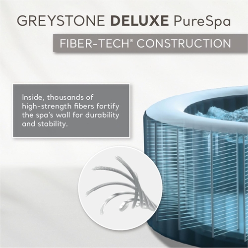Purespa Plus Greystone 4-Person Inflatable Hot Tub with Jets - Image 6