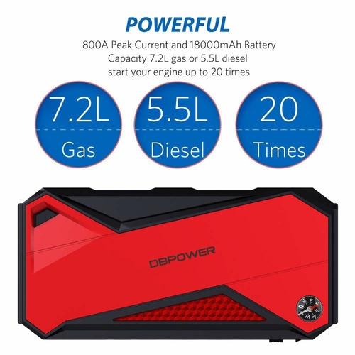 800A 18000mAh Portable Battery Booster Car Power Bank - Image 4