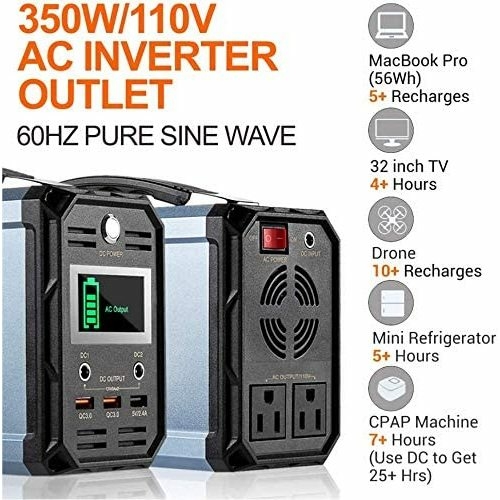 FlashFish 300W Solar Generator 60000mAh Portable Power Station - Image 4