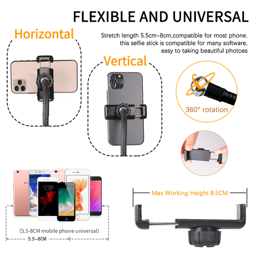 6" 4 in 1 Desktop Clip Light Set Selfie Ring Light - Image 4