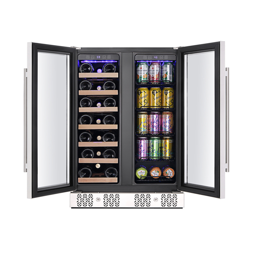 Empava BR03D 24" Dual Zone Wine Cooler & Beverage Fridge - Image 3