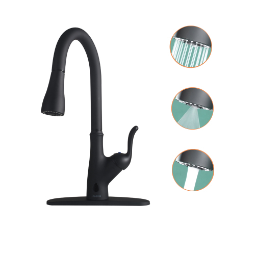 Retro Pull Down Touchless Single Handle Kitchen Faucet - Image 2