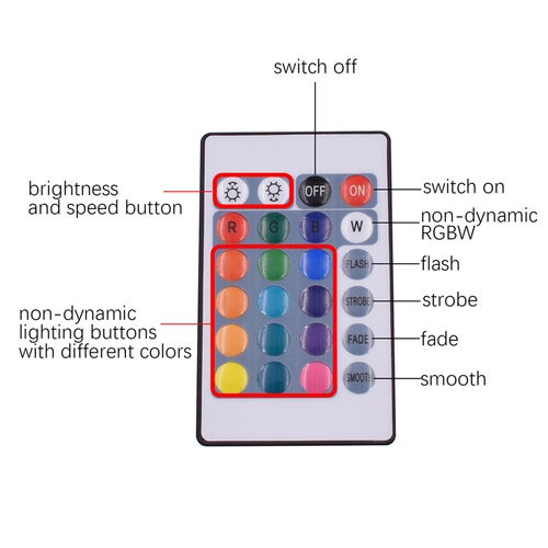 150-LED SMD3528 24W RGB IR44 Light Strip with IR Remote - Image 3