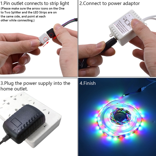 150-LED SMD3528 24W RGB IR44 Light Strip with IR Remote - Image 4