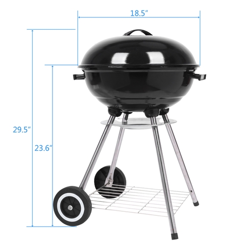 18 Inch Apple Charcoal Stove BBQ Grill For Outdoor Cooking - Image 4