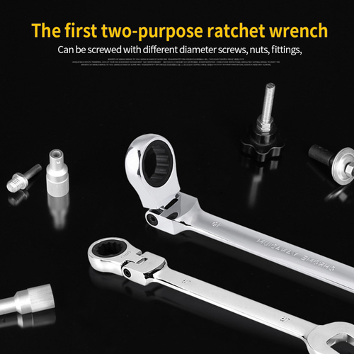 Pro Spanner Wrench Ratchet Polished Set Kit Metric 8 -19mm Car Tools - Image 4