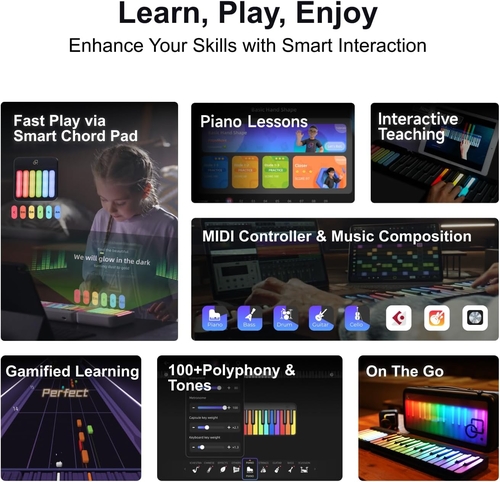 Smart Piano Keyboard with MIDI Controller - Image 2