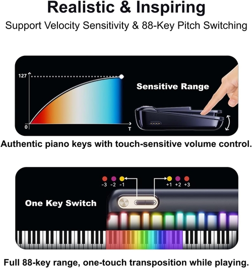 Smart Piano Keyboard with MIDI Controller - Image 4