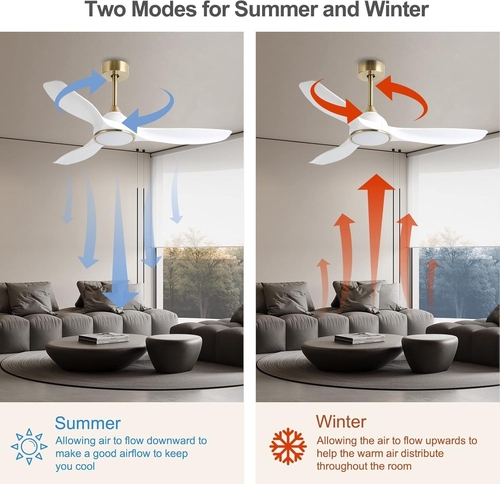 52 Inch Ceiling Fan With DC Motor And Remote Control - Image 3