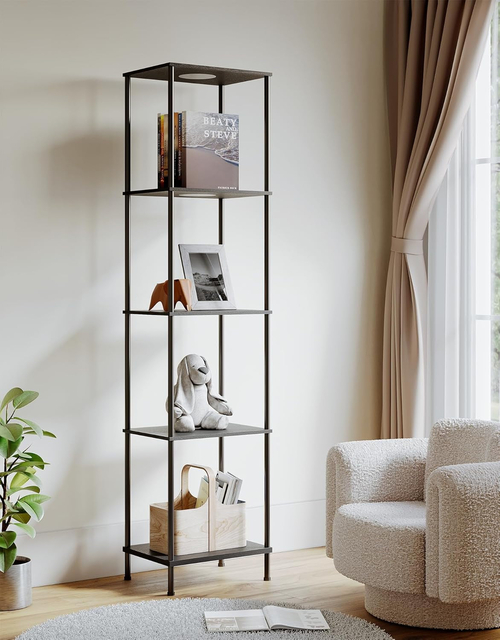 Display Shelf Floor Lamp With RGBW Light And Black Finish - Image 7
