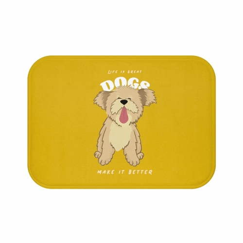 Life is Great, Dogs Make it Better Bath Mat - Image 2