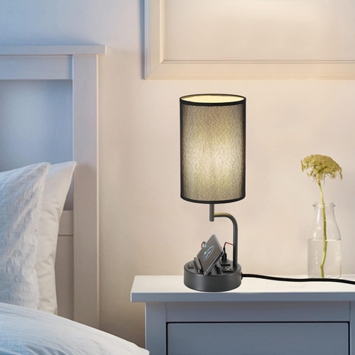 Table Lamp With 3 USB Ports And AC Outlet For Office - Image 6