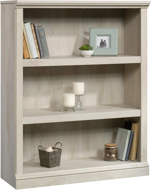 Three Shelf Bookcase Chalked Chestnut Finish With Adjustable Shelves - Image 3