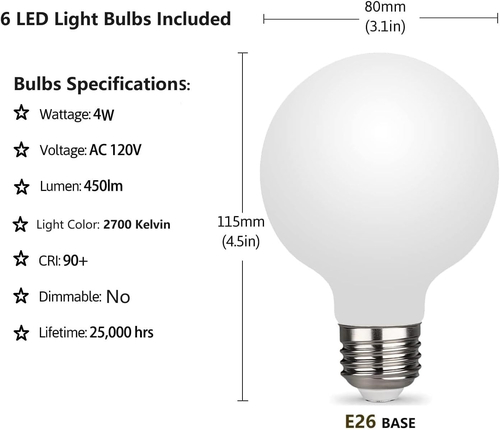 Gold 6-Light Sputnik Chandelier With LED Bulbs Included - Image 4