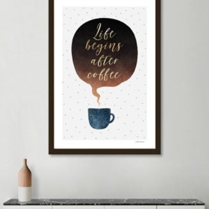 Life begins after coffee  Frame