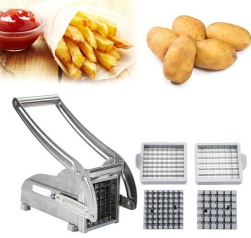Stainless Steel French Fries and Potato Cutter with 2 Different Blades - Image 2