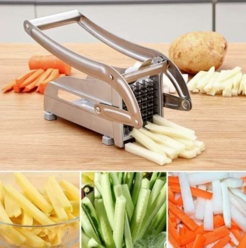 Stainless Steel French Fries and Potato Cutter with 2 Different Blades - Image 3