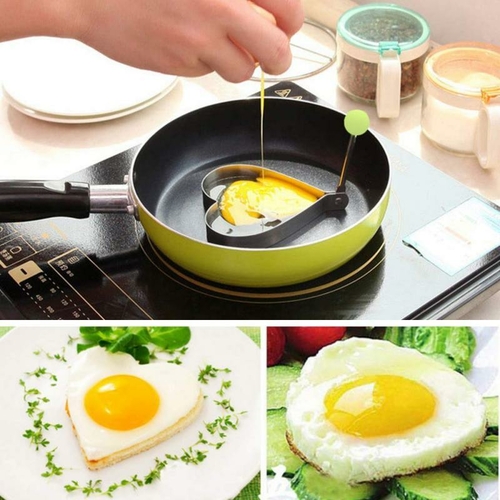 Stainless Steel 5 pc Egg and Pancake Mold Set - Image 3