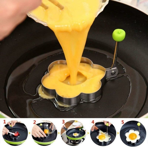 Stainless Steel 5 pc Egg and Pancake Mold Set - Image 6