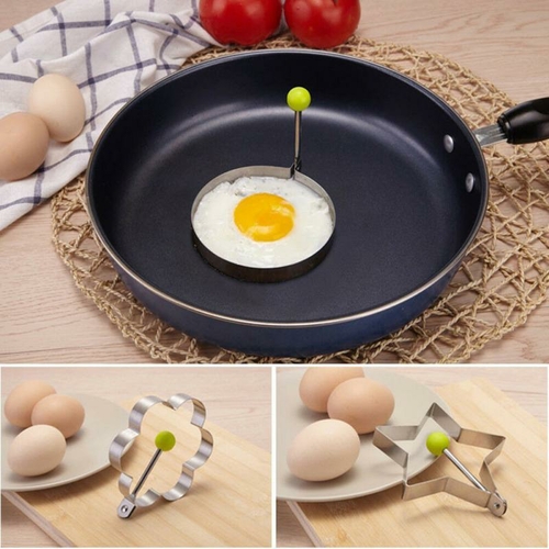 Stainless Steel 5 pc Egg and Pancake Mold Set - Image 2