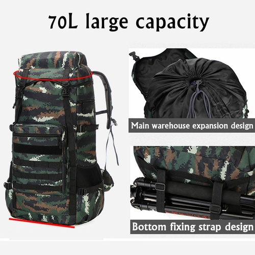 Waterproof Outdoor Camping 70L Military Backpack - Image 3