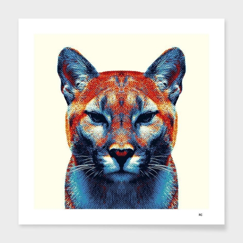 Puma - Colorful Animals Cushion/Pillow - Image 2