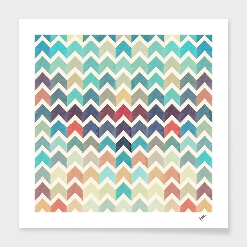 Watercolor Chevron Pattern II Cushion/Pillow - Image 2