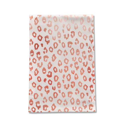 Rose Gold Leopard Print Tea Towel - Image 2